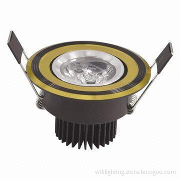3W LED Superior Ceiling/Downlight with Black and Golden Edge